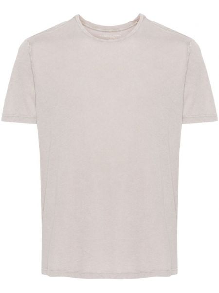 T-shirt en coton col rond Majestic Filatures beige