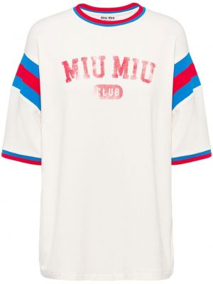 Jersey t-shirt mit print Miu Miu