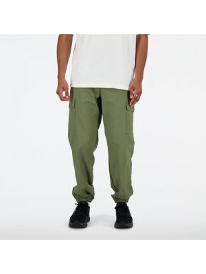 Pantalon cargo en coton New Balance vert