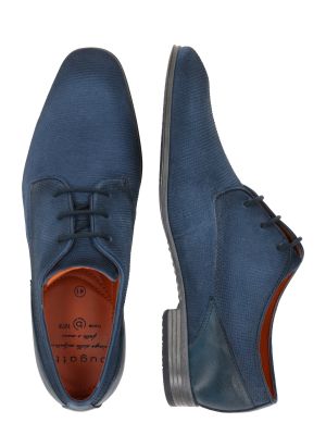 Ниски обувки с връзки Bugatti синьо