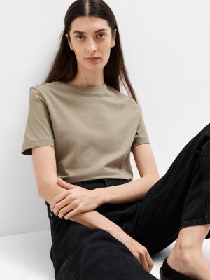 Marškinėliai ilgomis rankovėmis Selected Femme pilka