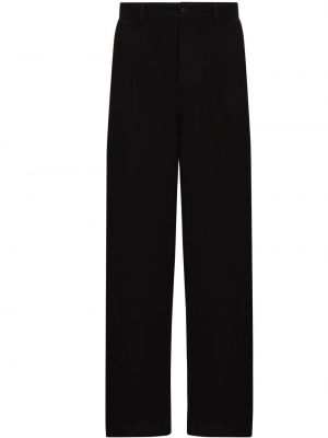 Pantalones rectos de cintura alta Kenzo negro