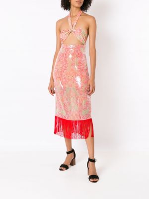 Midi kleita ar apdruku ar lāsīšu rakstu Olympiah