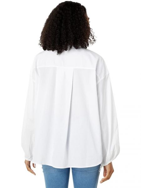 Плетеная хлопковая рубашка на пуговицах Sundry белая