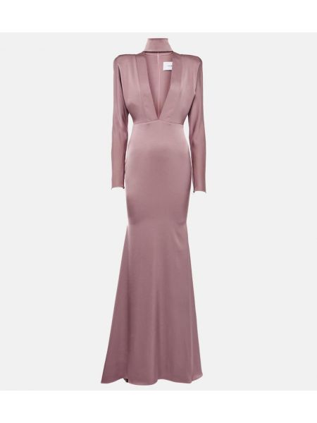 Satin maxi kjole Alex Perry pink