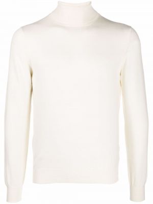 Jersey de cuello vuelto de tela jersey Tagliatore blanco