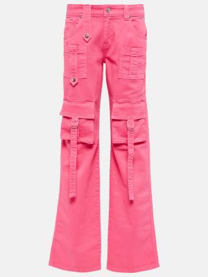 Cargo hlače niski struk Blumarine ružičasta