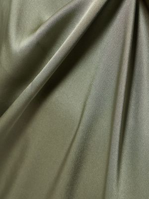 Hedvábné saténové dlouhé šaty Anine Bing zelené