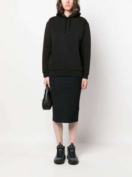 Bluza z kapturem bawełniana Calvin Klein czarna