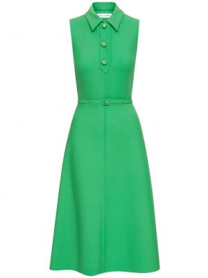 Μίντι φόρεμα Oscar De La Renta πράσινο