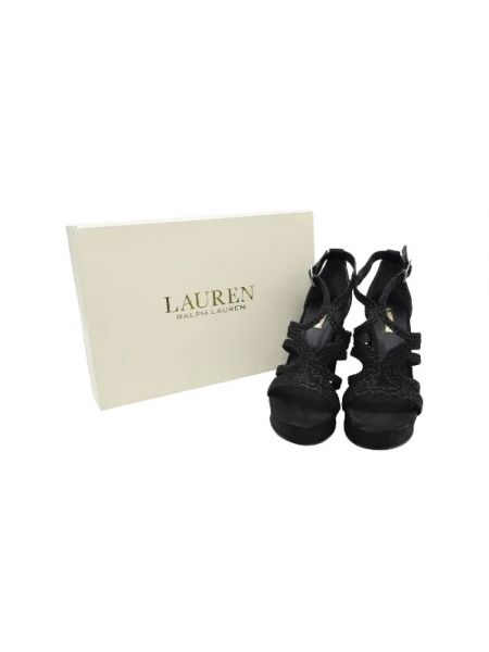 Sandały trekkingowe zamszowe Ralph Lauren Pre-owned czarne