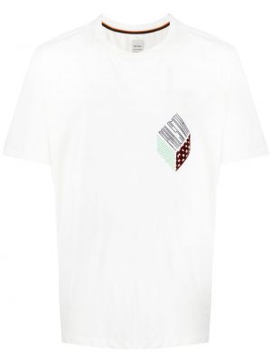 T-shirt aus baumwoll mit print Paul Smith weiß
