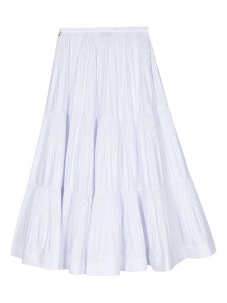 Plisované midi sukně Patrizia Pepe bílé