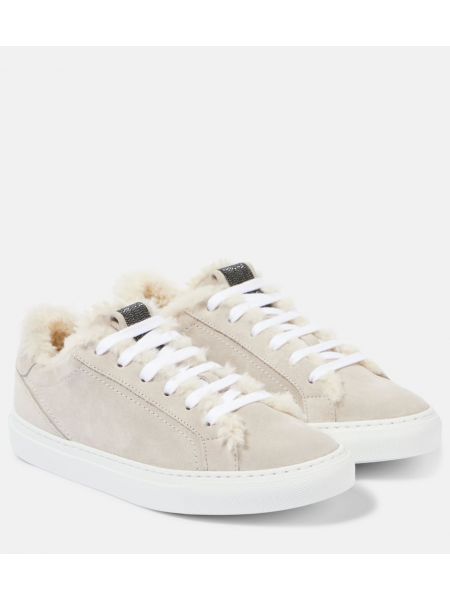 Mocka sneakers Brunello Cucinelli grå