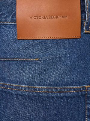 Blugi cu talie joasă Victoria Beckham albastru