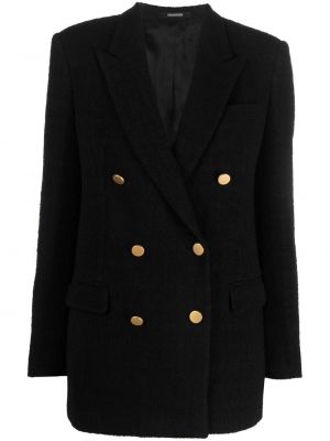 Tweed lang blazer Tagliatore svart