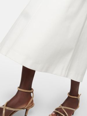 Bavlněné midi sukně Brunello Cucinelli bílé