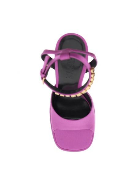 Sandały z nadrukiem Versace fioletowe