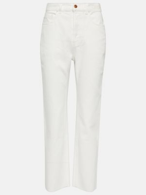 Прямые джинсы с высокой талией Chloé белые
