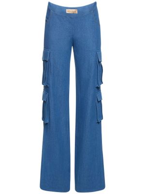 Pantaloni cargo di cotone Aya Muse blu