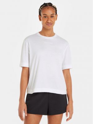 Relaxed fit marškinėliai Calvin Klein Performance balta