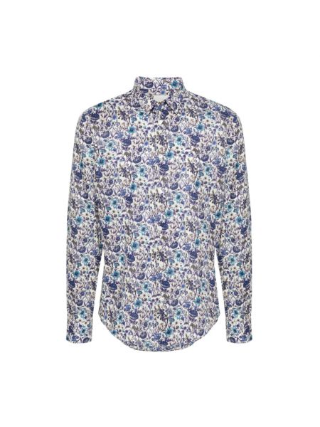 Koszula slim fit w kwiatki Paul Smith niebieska