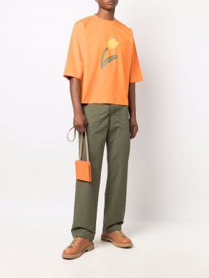 Camiseta con estampado Jacquemus naranja