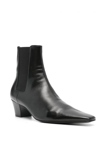 Kožené kotníkové boty Saint Laurent černé