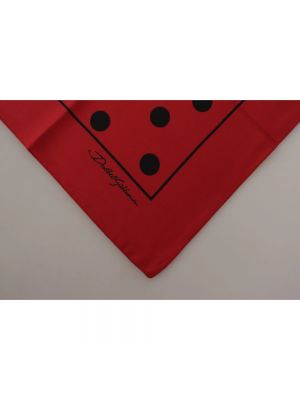 Bufanda con lunares con estampado con bolsillos Dolce & Gabbana rojo