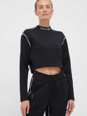 Mikina s potiskem Calvin Klein Performance černá