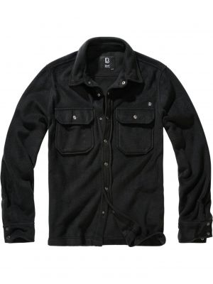 Černá fleecová košile s dlouhými rukávy Brandit