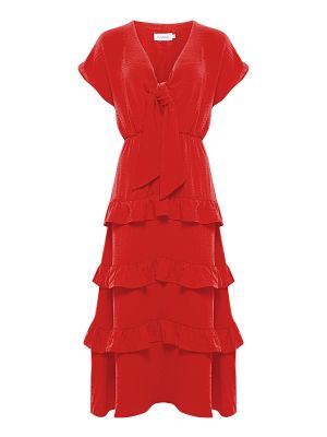 Košeľové šaty Tussah červená
