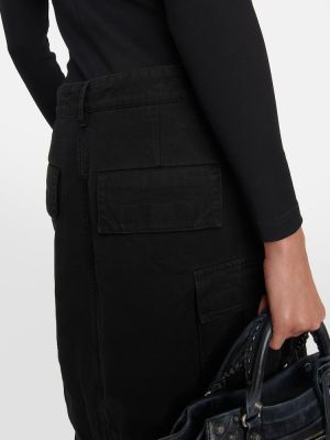 Памучна макси пола Balenciaga черно