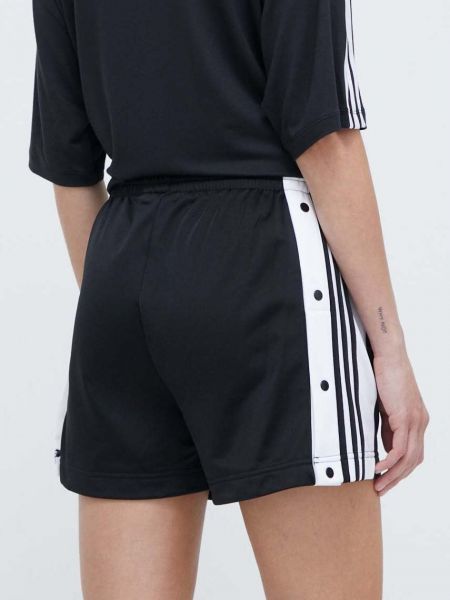 Kraťasy s vysokým pasem s aplikacemi Adidas Originals černé