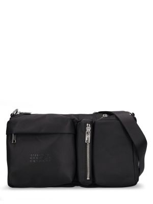 Crossbody torbica iz najlona Mm6 Maison Margiela črna