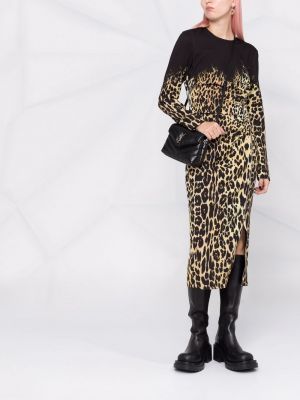 Abendkleid mit print mit leopardenmuster Roberto Cavalli