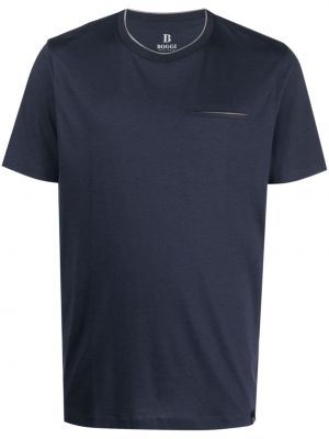 T-shirt con scollo tondo Boggi Milano blu