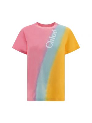 T-shirt di cotone Chloé Rosa