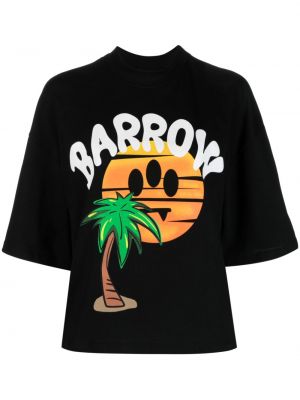 Pamučna majica s printom Barrow crna