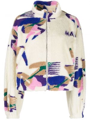 Giacca bomber felpato con stampa Isabel Marant