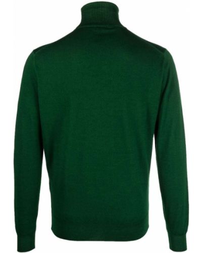Sweter wełniany z wełny merino Dell'oglio zielony