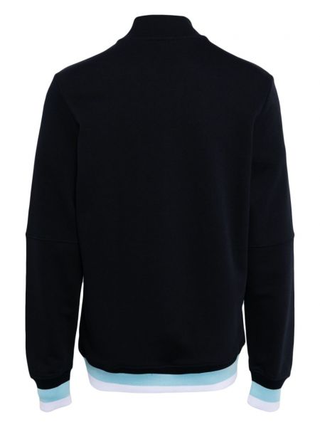 Kokvilnas džemperis ar rāvējslēdzēju Ps Paul Smith zils