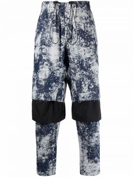 Pantalones cargo con estampado con estampado abstracto Corelate azul