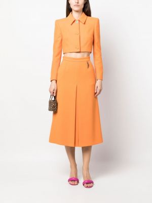 Vlněné sukně Roberto Cavalli oranžové