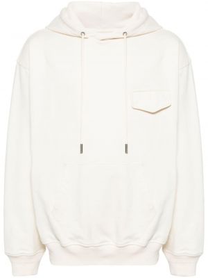Kokvilnas kapučdžemperis ar apdruku Songzio balts