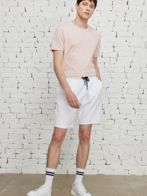 Pletene pamučne kratke hlače Ac&co / Altınyıldız Classics bijela