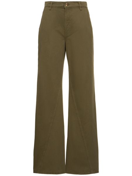 Pantaloni di cotone Anine Bing verde