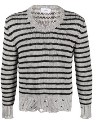 Sweter wełniany Lardini szary