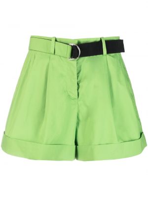 Shorts mit plisseefalten Ermanno Firenze grün