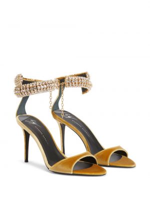 Samt sandale Giuseppe Zanotti gold